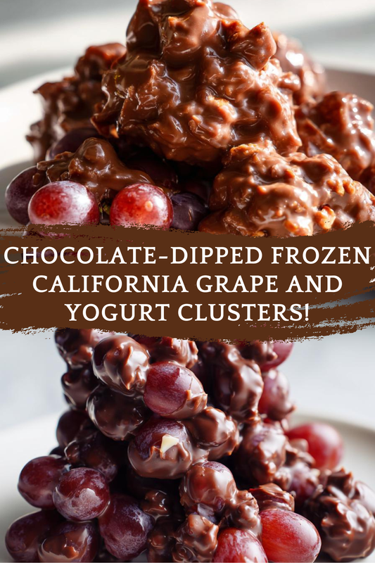 Chocolate-dipped Frozen California Grape and Yogurt Clusters