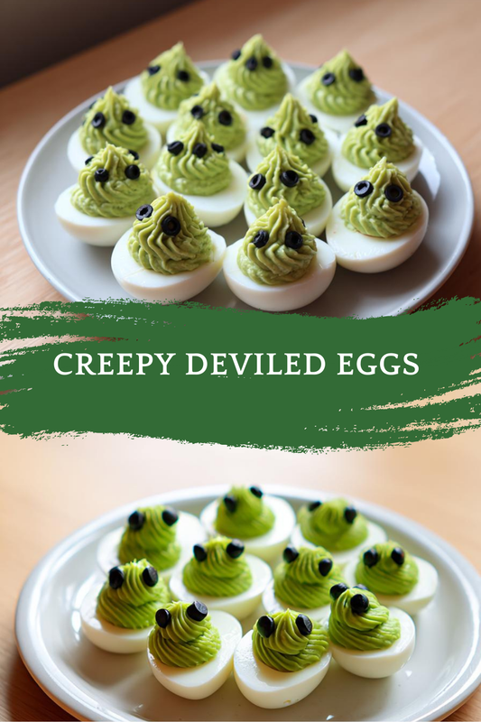 Creepy Deviled Eggs for Halloween