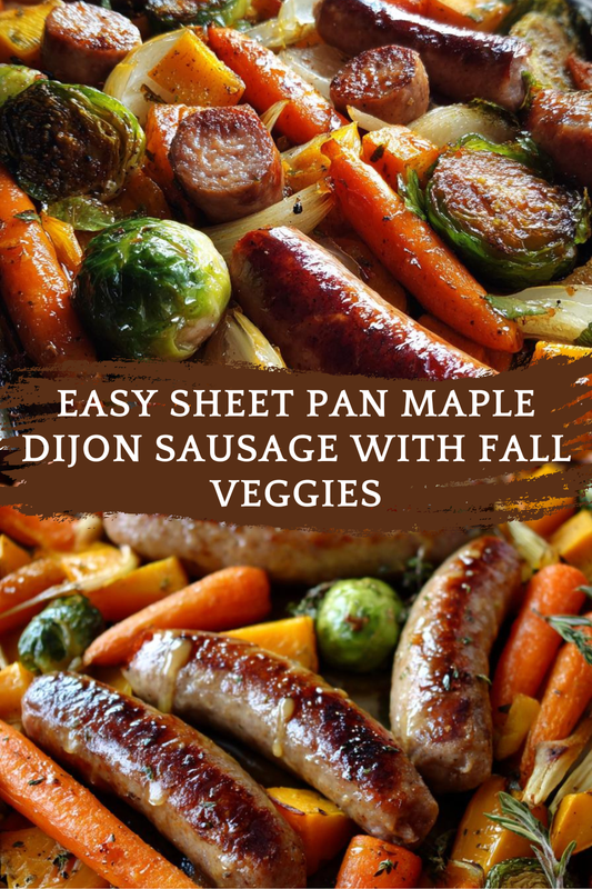 Easy Sheet Pan Maple Dijon Sausage Fall Veggies