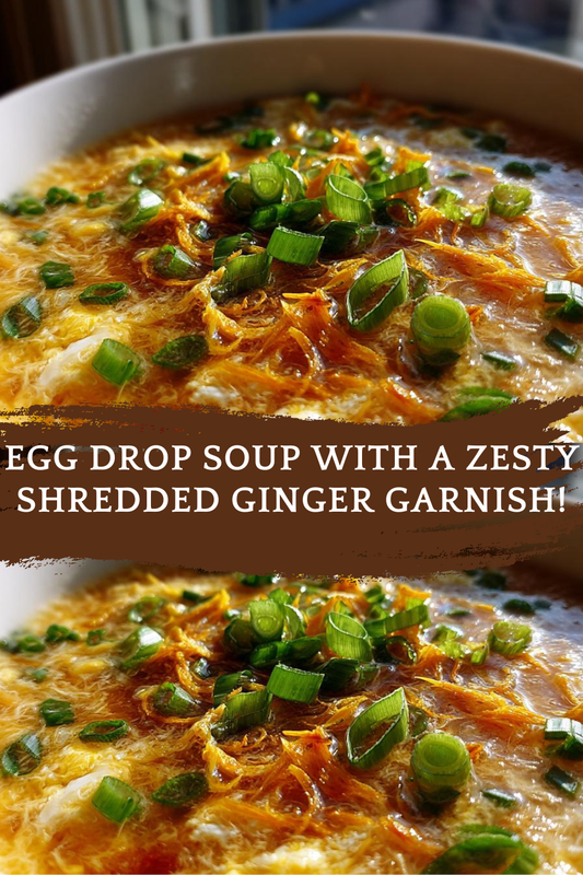 Egg Drop Soup with Shredded Ginger Garnish