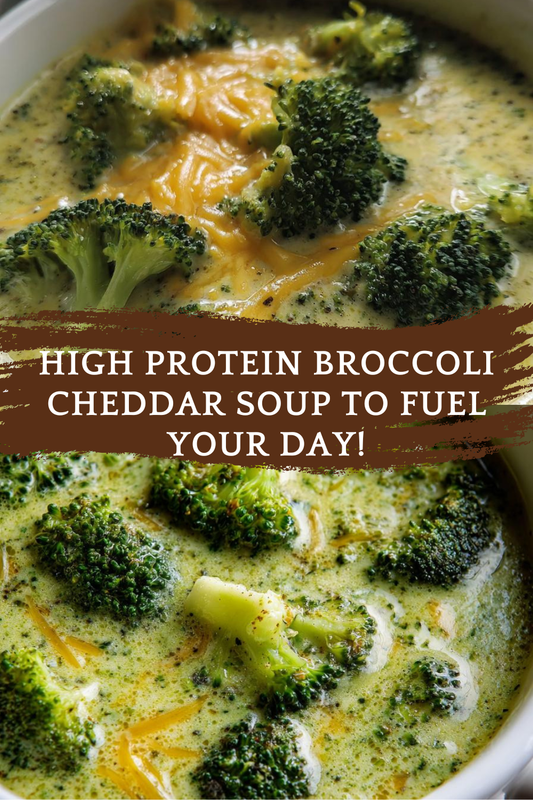 High Protein Broccoli Cheddar Soup