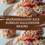 Marshmallow Rice Bubbles (Krispies) Halloween Brains
