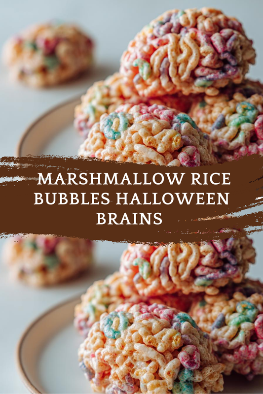 Marshmallow Rice Bubbles (Krispies) Halloween Brains