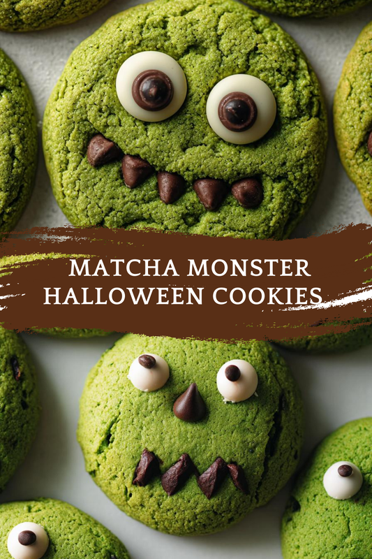 Matcha Monster Halloween Cookies
