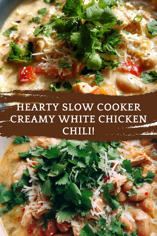 Slow Cooker Creamy White Chicken Chili