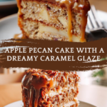 Apple Pecan Cake With Caramel Glaze
