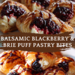 Balsamic Blackberry & Brie Puff Pastry Bites
