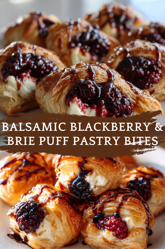 Balsamic Blackberry & Brie Puff Pastry Bites