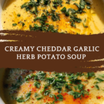 Cheddar Garlic Herb Potato Soup
