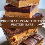 Chocolate Peanut Butter Protein Bars – No Bake, Healthy & Delicious