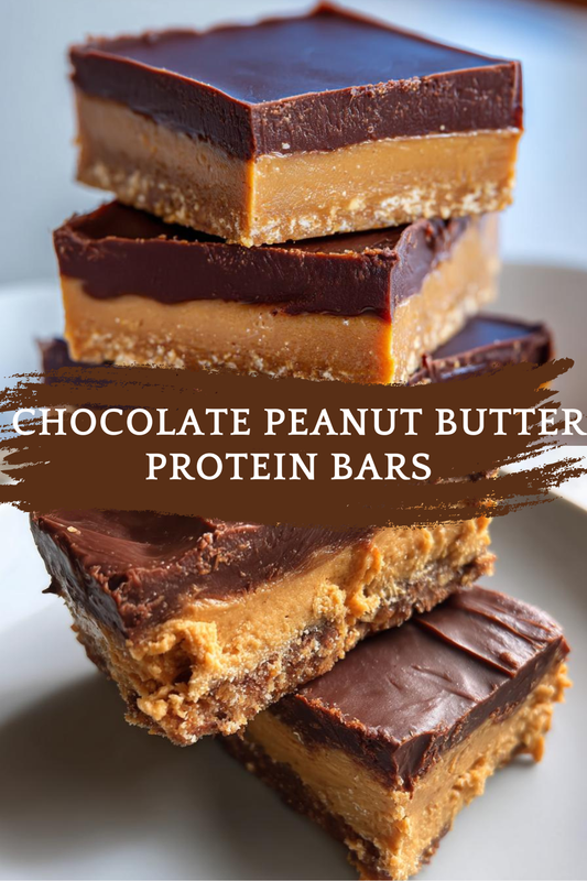 Chocolate Peanut Butter Protein Bars – No Bake, Healthy & Delicious