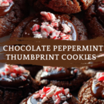 Chocolate Peppermint Thumbprint Cookies