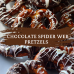 Chocolate Spider Web Pretzels