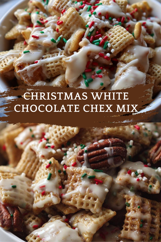 Christmas white chocolate Chex mix