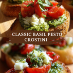 Classic Basil Pesto Crostini