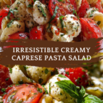 Creamy Caprese Pasta Salad