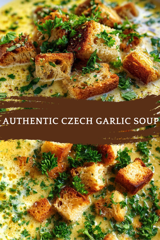 Czech garlic soup