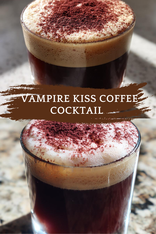 Delicious Halloween Vampire Kiss Coffee Cocktail