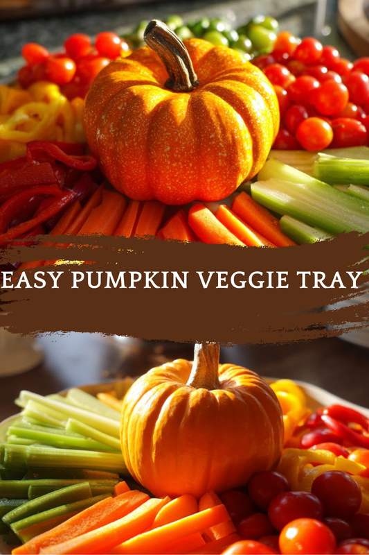 Easy Pumpkin Veggie Tray