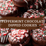 Festive Peppermint Chocolate Dipped Cookies