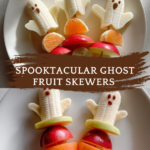 Ghost Fruit Skewers Halloween Snack