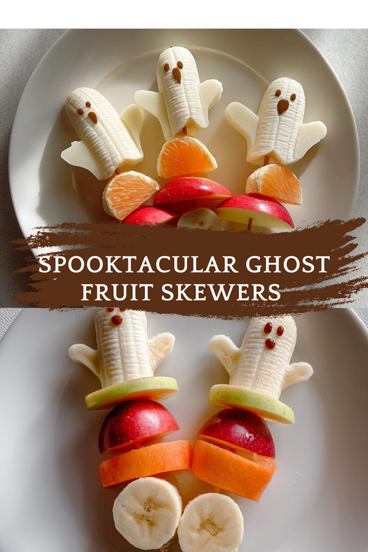 Ghost Fruit Skewers Halloween Snack