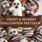 Ghost & Mummy Halloween Pretzels