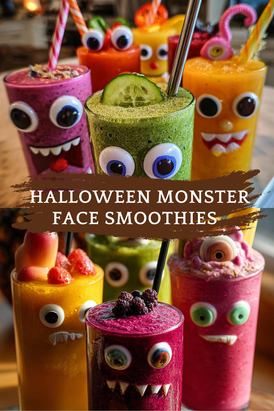 Halloween Monster Face Smoothies