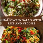 Halloween Salad with Rice and Veggies