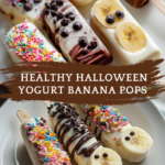 Healthy Halloween Yogurt Banana Pops