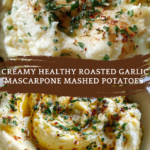 Healthy Roasted Garlic Mascarpone Mashed Potatoes