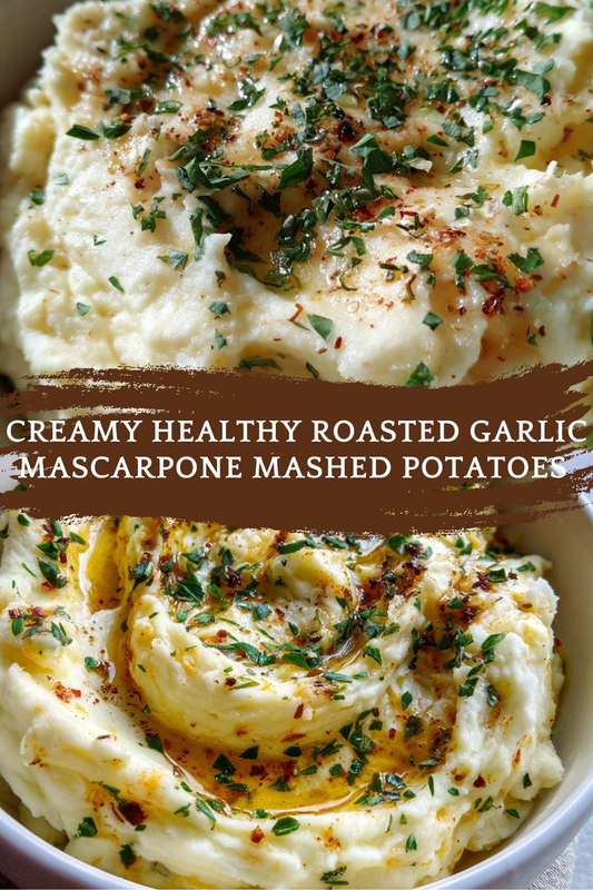 Healthy Roasted Garlic Mascarpone Mashed Potatoes