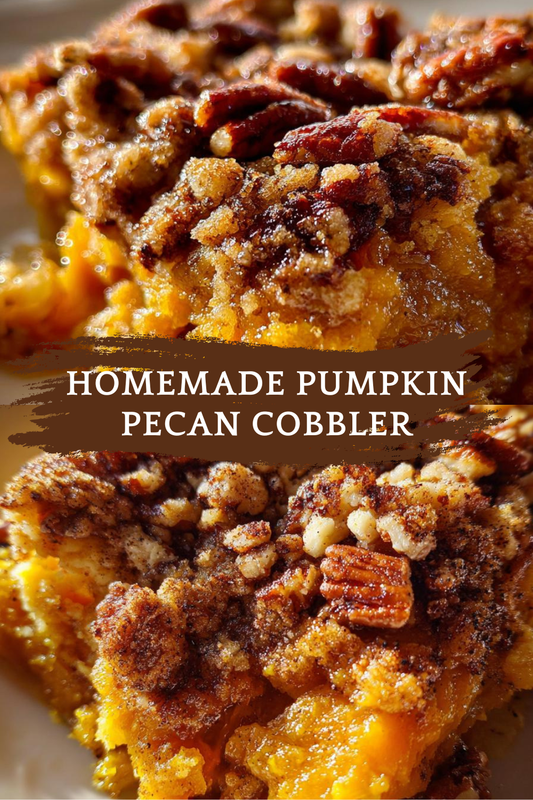 Homemade Pumpkin Pecan Cobbler