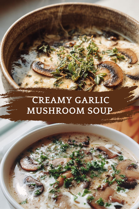 Rich And Creamy Garlic Mushroom Soup