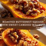 Roasted Butternut Squash with Candied Walnuts