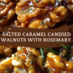 Salted Caramel Candied Walnuts with Rosemary