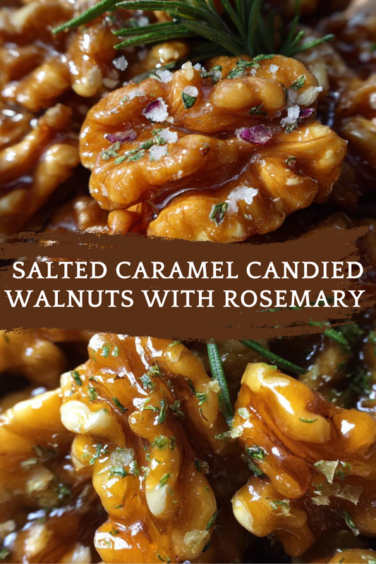 Salted Caramel Candied Walnuts with Rosemary