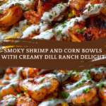Smoky Shrimp and Corn Bowls with Dill & Buttermilk Ranch