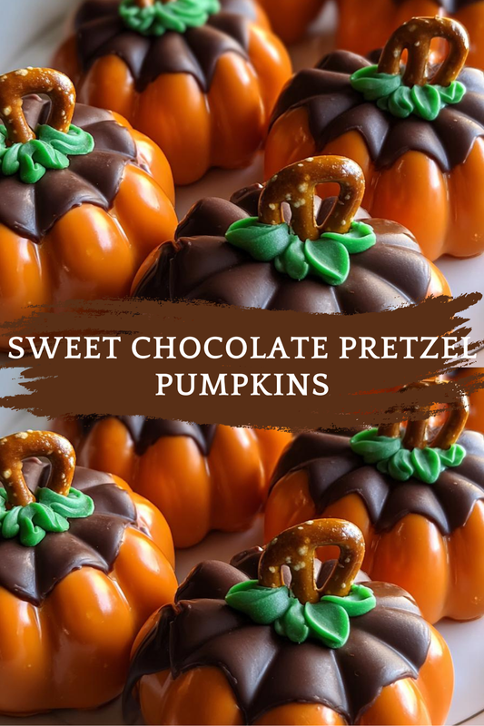 Sweet Chocolate Pretzel Pumpkins
