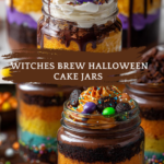 Witches Brew Halloween Cake Jars