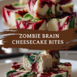 Zombie Brain Cheesecake Bites