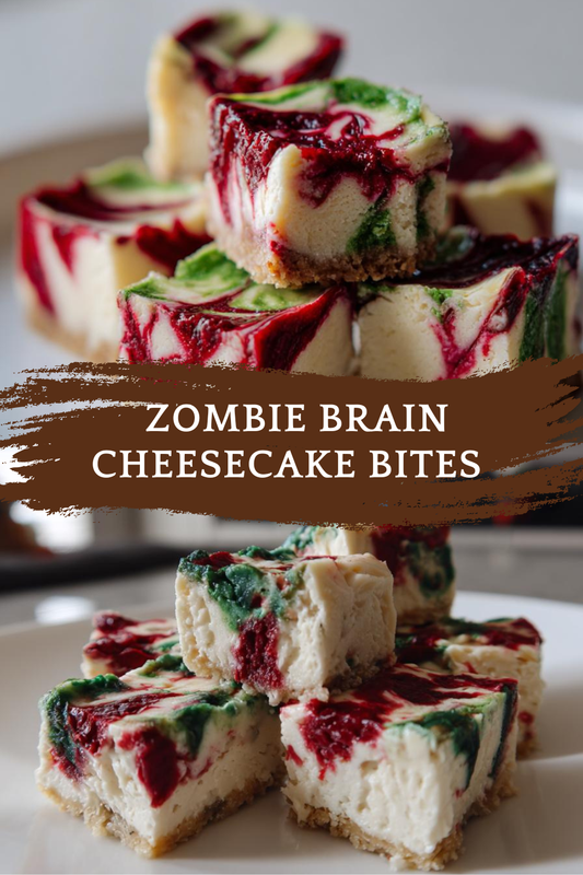 Zombie Brain Cheesecake Bites