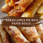Baked Apple Pie Rice Paper Rolls