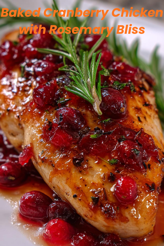 Baked Cranberry Chicken with Rosemary Bliss