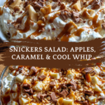Cheeky Snickers Salad with Apples, Caramel & Fluffy Cool Whip