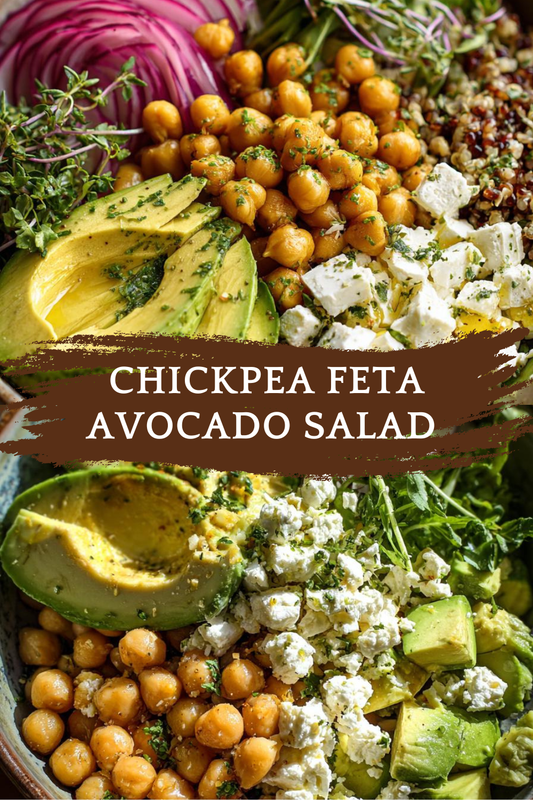 Chickpea Feta Avocado Salad