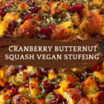 Comforting, Cranberry Butternut Squash Vegan Stuffing