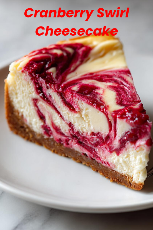 Cranberry Swirl Cheesecake Recipe