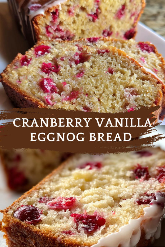 Cranberry Vanilla Eggnog Bread