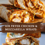 Crispy Air Fryer Chicken & Mozzarella Wraps